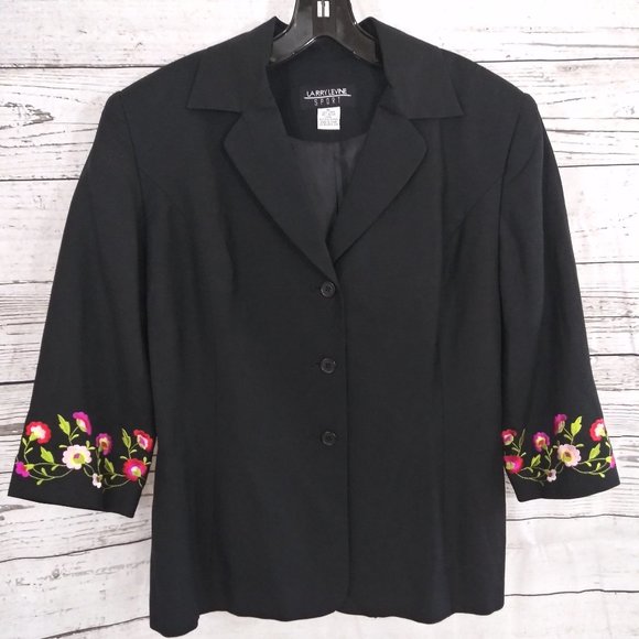 Larry Levine Sport XL Black Linen Blend Jacket - Picture 1 of 4